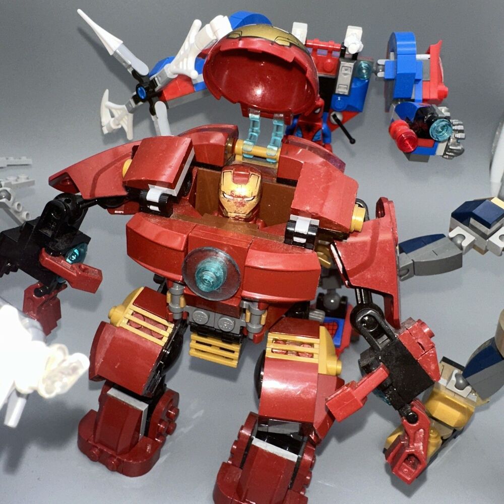 Lego Marvel Mech Lot Of 7 W/ Minifigs 76115/76107/76140/76031/76077/76059/760141 - Picture 5 of 9